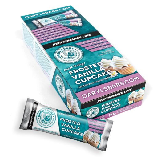 Frosted Vanilla Cupcake Protein Bars